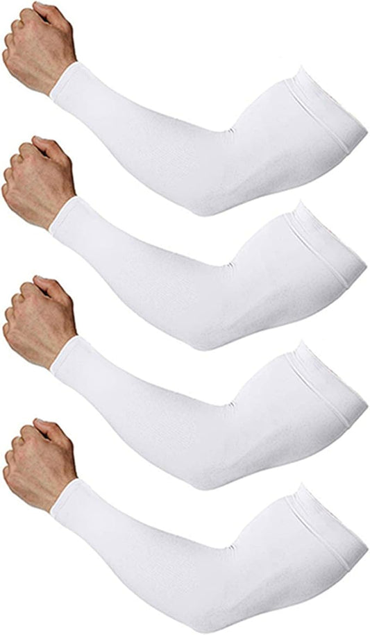 4-Pairs Arm Sleeves for Men and Women - Tattoo Cover Up - Cooling Sports Sleeve for Basketball Golf Football