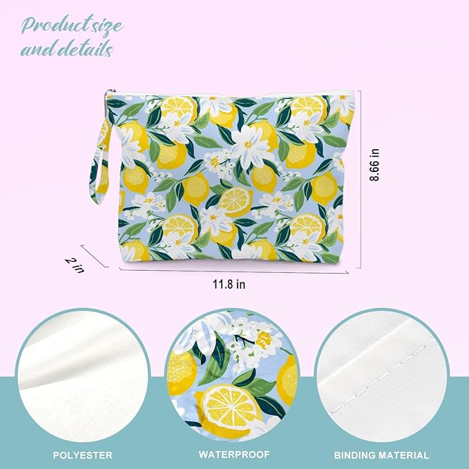 BELLOWDEER Beach Bags for Women, Wet Bag Cosmetic Bag for Beach Toiletries, Summer Travel Essentials, Gifts for Women