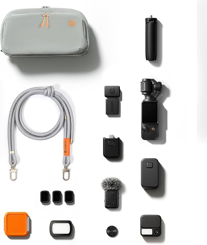 ULANZI YY08 Sling Bag Everyday Shoulder Bag Compatible with DJI Osmo Pocket 3/Pocket 4/GoPro/Insta360 Action Cameras, Vlog Photography Crossbody Portable Bag Small Camera Case w Detachable Strap, 2L