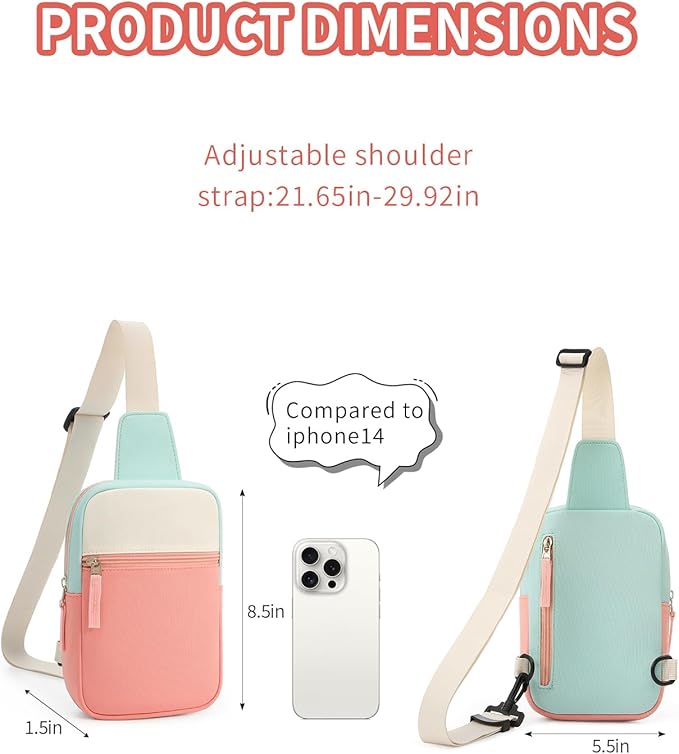 Birthday Gifts for 8 9 10 11 12 Year Old Teens Girls Kids, Fanny Pack Crossbody Bag Sling Belt Bags Purse, Dorm Travel Essentials for Girls Fashion, Preppy Tween Teen Girl Gift Trendy Stuff
