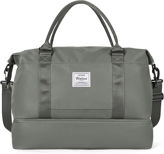 Travel Duffel Bag with Shoes Compartment, Overnight Weekender Bags for Women,Carry on Personal Item Bag，Extra Large