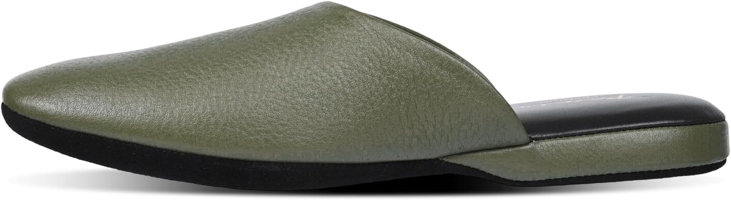 PAMIR Women's Hand-Turned Scuffs, Genuine Leather Indoor House Slippers with Memory Foam
