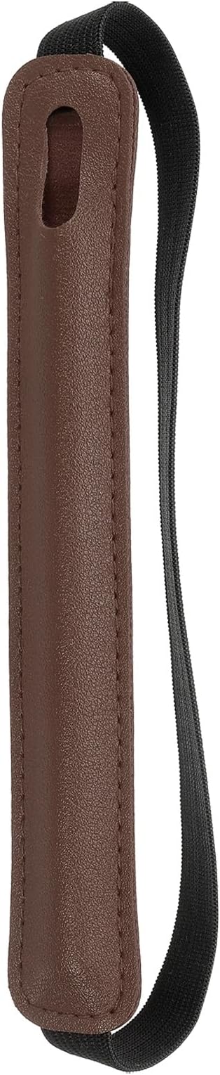 PATIKIL Stylus Holder for Tablet, Universal Pen Sleeve Retractable Stylus Pen Holder Elastic Pencil Pocket Case Protective Pouch for Tablet Case Notebook, Brown