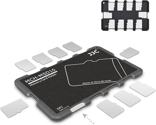 10 Slots Micro SD Card Holder Case Storage Organizer, Ultra Slim Credit Card Size Lightweight Portable TF MSD Memory Card Storage