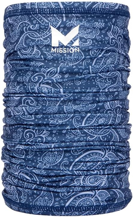 MISSION Multi-Use Neck Gaiter Face Mask for Ski & Outdoors, UPF 50, Breathable Lightweight Fabric