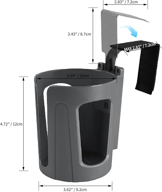 LITTLEMOLE Large Car Door Cup Holder, Vehicle Armrest Cup Holder for Almost Any Size Bottle or Can