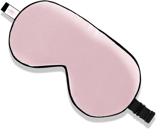 ZIMASILK 100% Mulberry Silk Sleep Mask with Adjustable Strap, Super-Smooth Soft Natural Silk Eye Mask for Sleep, Multiple Color Options (Pink)