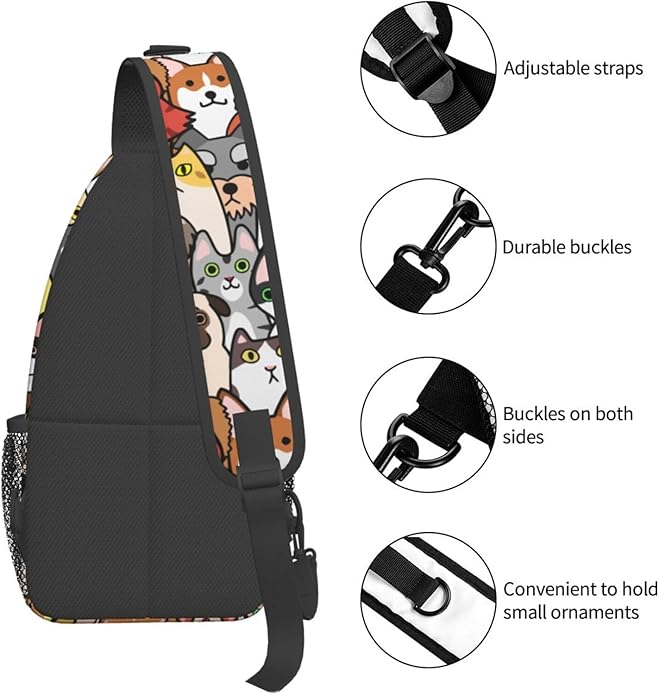 Sling Backpack Unisex Crossbody Chest Bag Shoulder Chest Bag For Women Men Hiking Travel