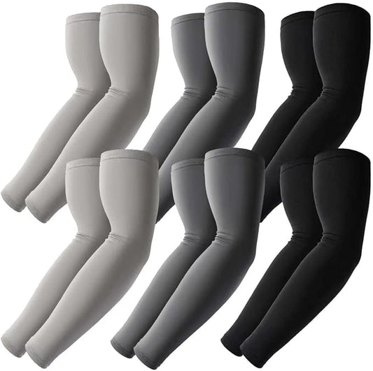 BHYTAKI Cooling Compression Arm Sleeves for Men Women,UPF50 UV Sun Protection Sleeves for Work Sport Tattoo Cover Up