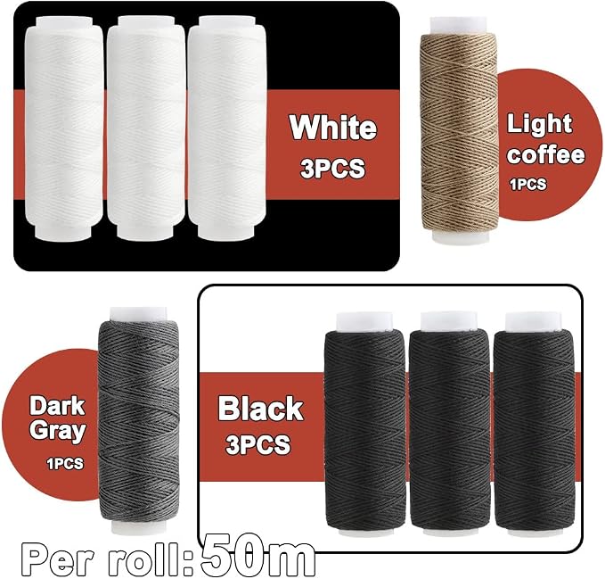 MORFEN Sewing Kit for Adults, 38 Pcs Heavy Duty Sewing Kit, Needle and Thread Kit with Hand Sewing Needles 8 Upholstery Thread, Upholstery Repair Kit for Carpet Canvas DIY Sewing Repair