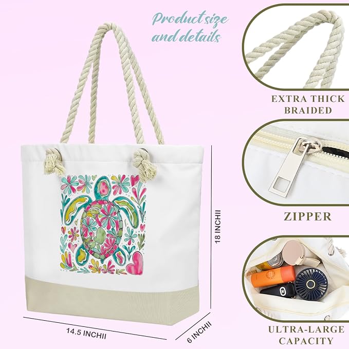 BELLOWDEER Beach Bags for Women, Wet Bag Cosmetic Bag for Beach Toiletries, Summer Travel Essentials, Gifts for Women