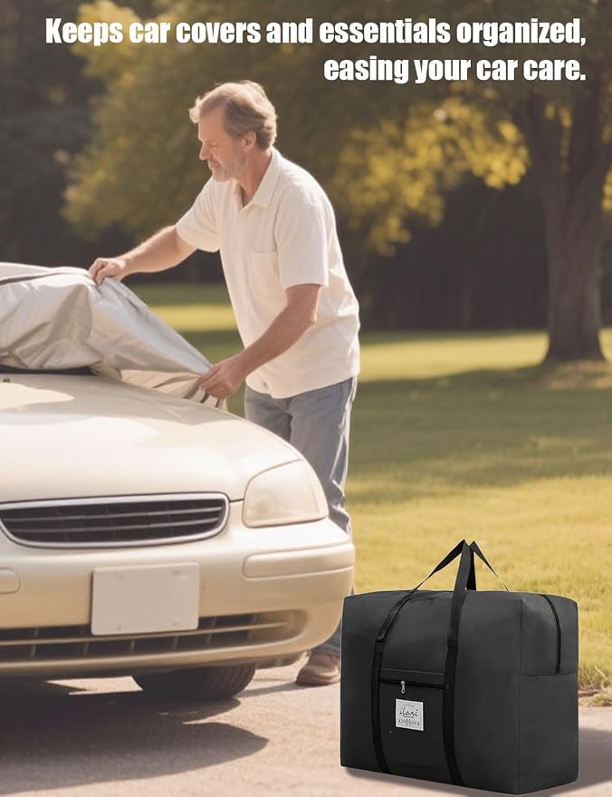 Car Cover Storage Bags (Only Bags，23 x 11.8 x 20 in) Reusable, for All-Weather Waterproof Car Covers, Windshield Sun Shade Umbrella & Truck Cover, Convenient Storage, 20 LBS Weight Capacity