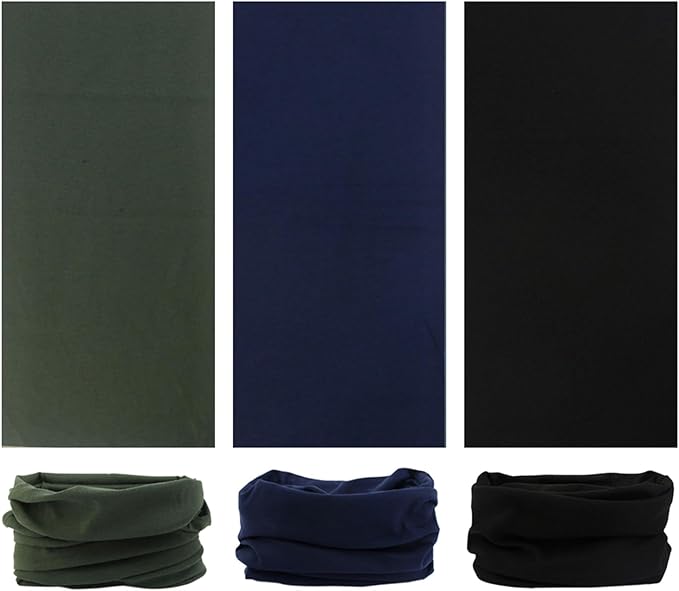 Neck Gaiter for Men Women Headwear Bandana Head Wrap Face Scarf Mask Cover Warmer Balaclava-Seamless & Versatile
