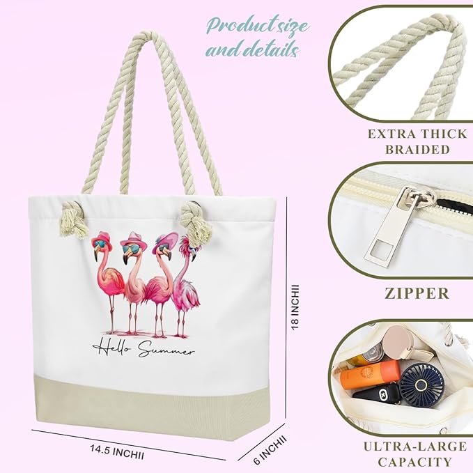 BELLOWDEER Beach Bags for Women, Wet Bag Cosmetic Bag for Beach Toiletries, Summer Travel Essentials, Gifts for Women