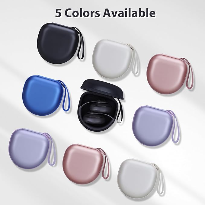 Headphone Case Compatible with JBL/Beats/BERIBES/Jlab/Picun/TOZO/KVIDIO/Soundcore Anker/Skullcandy Noise Cancelling Over-Ear Headphones, Pearl Black