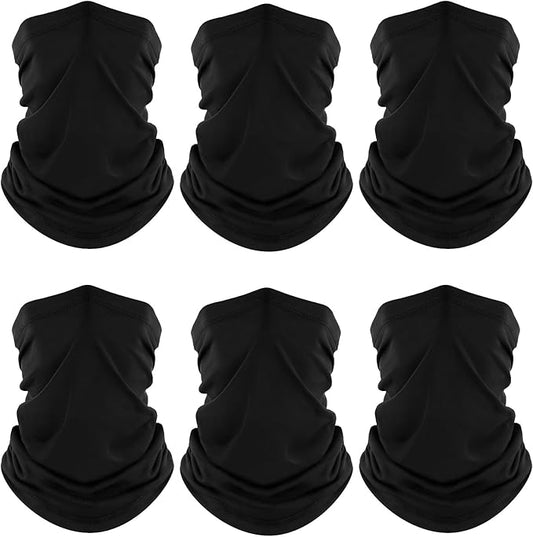 Fuinloth Neck Gaiter, 6 Pack Cooling UV Protection Bandana Face Mask Gator Scarf for Men Women