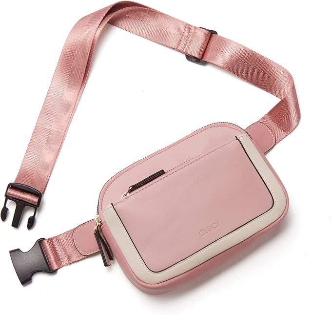 CLUCI Fanny Packs for Women Cross body, Belt Bag for Women, Mini Everywhere Crossbody Waist Bag Adjustable Strap, Vegan Leather Women's Fanny Pack