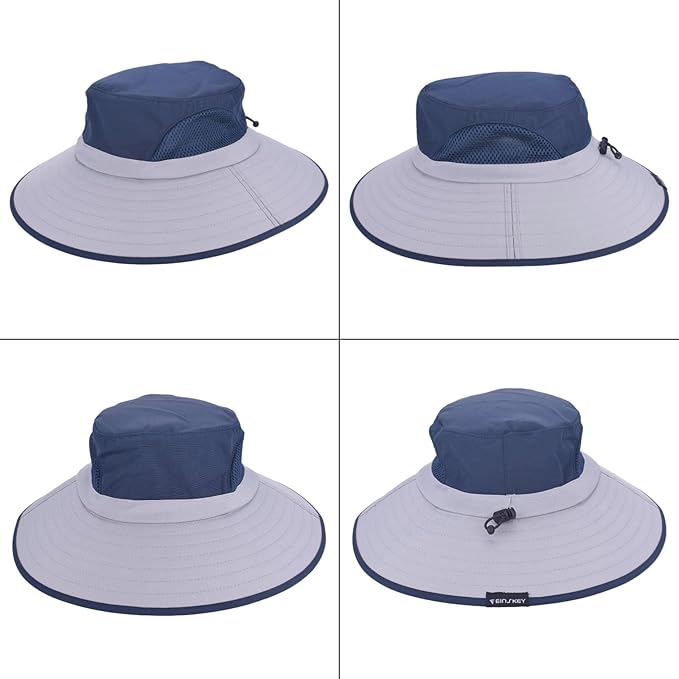 EINSKEY Wide Brim Sun Hat, UPF 50+ UV Protection Waterproof Packable Bucket Hat for Men & Women, Fishing Hiking Beach Garden