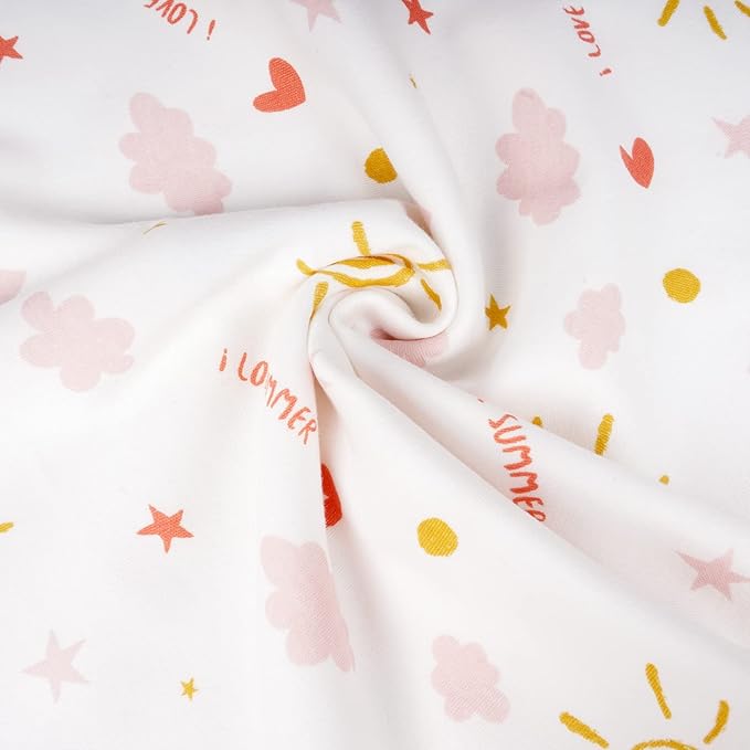 Zenssia Organic Cotton Toddler Pillowcases Pack of 2, 13x18 Inches Travel Pillowcase with Envelope Closure, Soft & Breathable Baby Pillow Case Cover, Sunny Pink