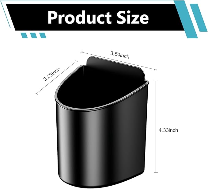 Car Cup Holder, Stable Spill-Resistant Drink Holder for Car, Back-clip Multifunctional Storage Box with Breathable Hole for Rear Seats/Car Doors/Headrests, Universal for Most Vehicles (Black)