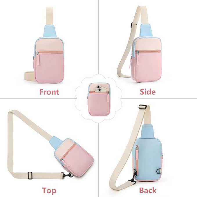 Birthday Gifts for 8 9 10 11 12 Year Old Teens Girls Kids, Fanny Pack Crossbody Bag Sling Belt Bags Purse, Dorm Travel Essentials for Girls Fashion, Preppy Tween Teen Girl Gift Trendy Stuff