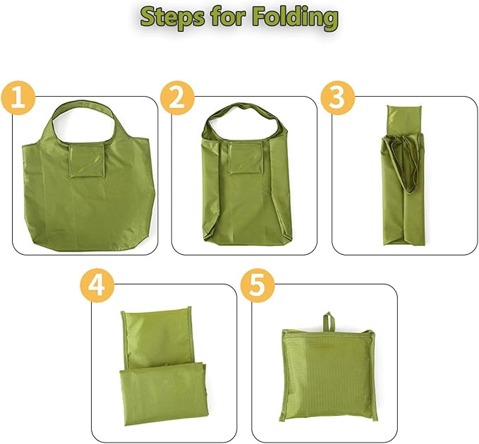 Reusable Shopping Bags - Foldable Extra Large Waterproof Grocery Tote Bag, Washable 55LBS Shoulder Bag