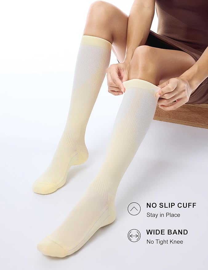 FITRELL 3 Pairs Compression Socks for Women and Men 20-30mmHg-Circulation Support Socks