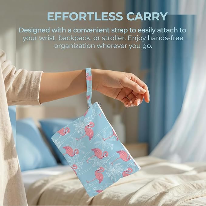 Fokongna 4 Pack Waterproof Leakproof Wet Bag, Zipper Sealed Dry Pouch for Swimming Yoga Workout Vacation Cosmetic Travel Essentials Storage