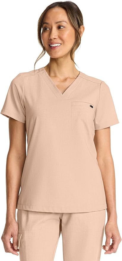 Healing Hands Women's Tops V-Neck Scrub Top Tuck-in with Welt Chest Pocket HH755