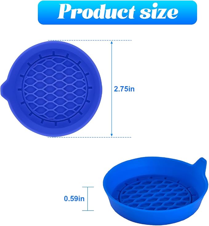 Zpana 4PCS Car Cup Holder Coasters, Silicone Non-Slip Vehicle Cup Recessed Mats, Sift-Proof Automotive Interior Drink Insert Decor Accessories, Universal for SUV, Sedan, Truck (Blue)