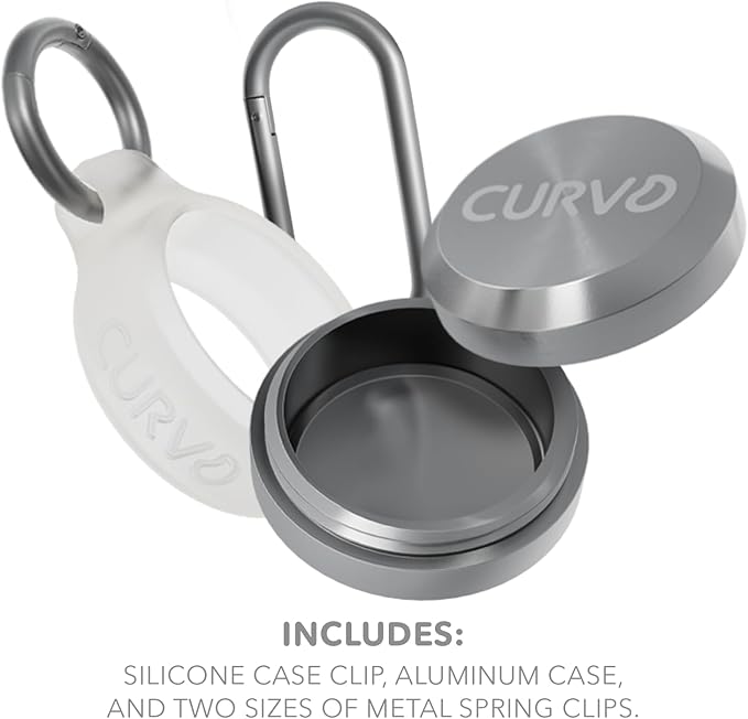 CURVD Premium Carrying Case Durable Travel Keychain Container, Medicine Pill Organizer, Travel Pill Box, Small Waterproof Holder for Pills, Earplugs, Compatible with Loop, Vibes & Eargasm (Pack of 2)