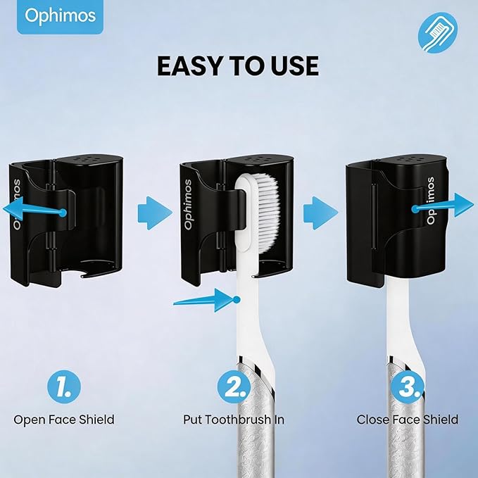 Aluminum Alloy Toothbrush Head Cover/Cap/Protector Case,Travel Toothbrush Covers Long-lasting Toothbrush Head Caps for Most Electric/Manual Brushes (Black+Black, 2 Count)