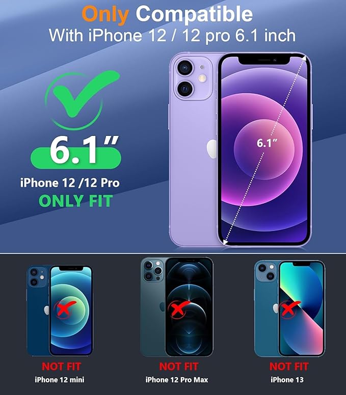 Case Designed for iPhone 12 Case/Designed for iPhone 12 Pro Case -Clear