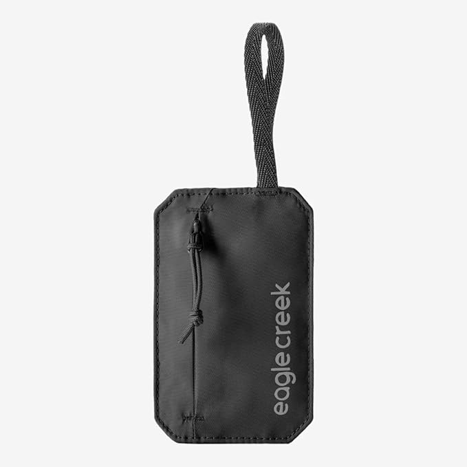 Eagle Creek Undercover RFID Hidden Pocket – Travel Security Pouch with RFID Blocking – Lightweight, Wear Under Clothing – Zippered Passport & Card Holder – Adjustable Strap – Black