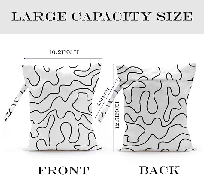 Wet Bag Wet Dry Bag for Swimsuit Travel Beach Pool Stroller Diapers Dirty Yoga Gym Clothes Waterproof Reusable