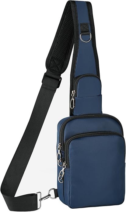 BROADREAM Sling Bag, Crossbody Bag with Anti-Theft Lock Zipper, RFID Blocking & Water Resistant for Travel Work Sport