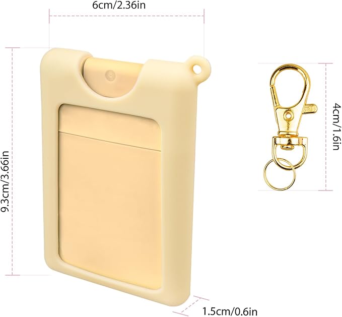 VANEST Silicone Case Compatible with Noshinku Pocket Hand Sanitizer, Protective Case with Keychain for Refillable Travel Size, Hand Sanitizer Spray Accessory