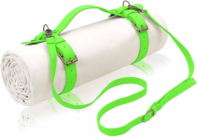 White Picnic Blanket & Beach Mat – Canvas, Machine Washable, Large 4’9” × 6’3”