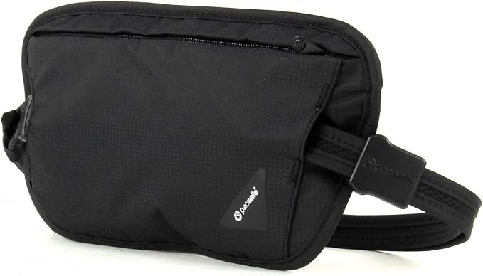 Pacsafe Coversafe X100 Anti-Theft RFID Blocking Waist Wallet, Black