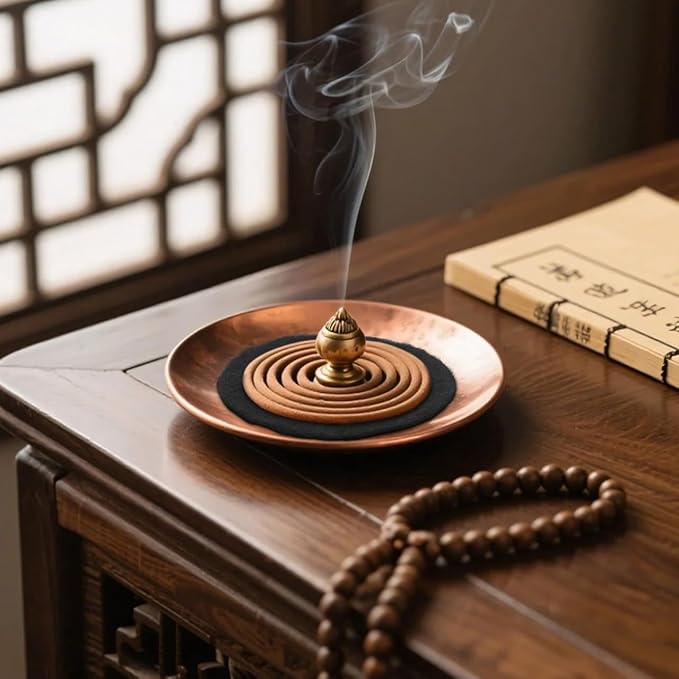 Zerodeko Fireproof Insulation Mat 3.34 Inch Round Heat-Resistant Cotton Pads for Incense Burner Cone Holder Ash Catcher 8-Pack