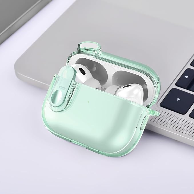Case for Apple Airpods iPods Pro 3 Cases Cover Clear 2025 Cute Women, VISOOM Cute Air Pods Pro3 Case Clear Transparent Airpods iPods Pro 3rd Gen Protective Cases with Keychain/Lock/Cleaning Kit
