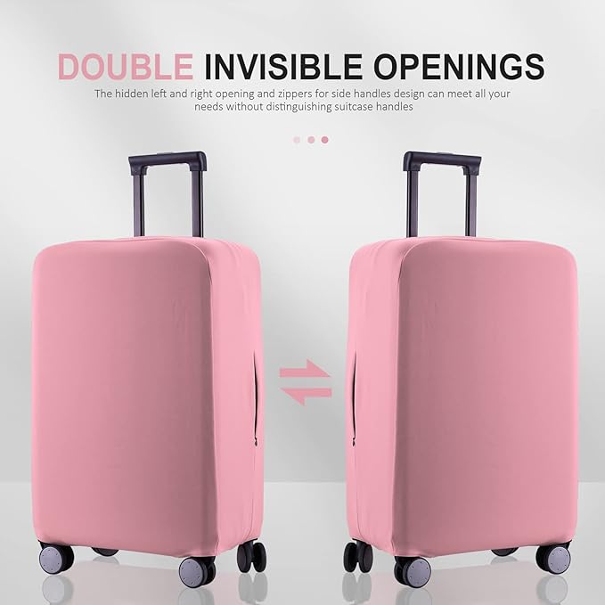 Travel Luggage Cover - Scratch-Resistant Fit 19-31 Inch, Pink, XL(28-29 inch)