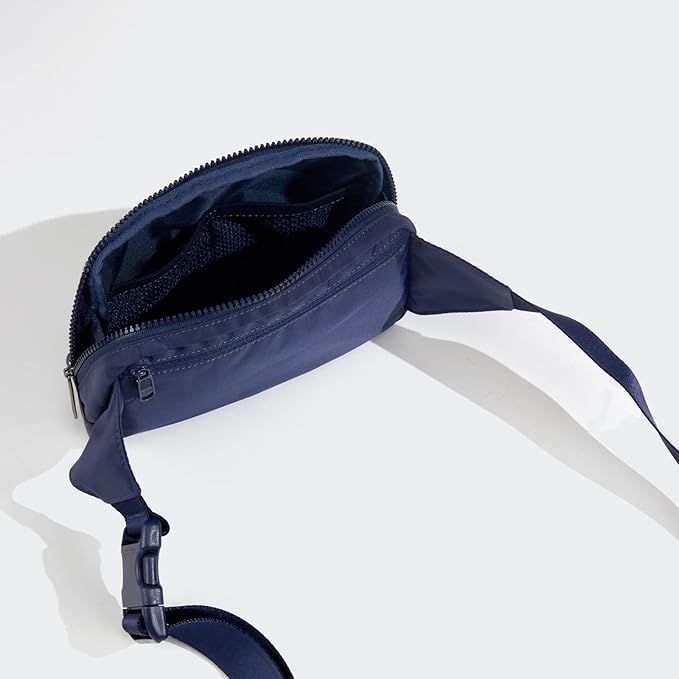 Pander Belt Bag Large 2L, Nylon Fanny Pack Purse for Women and Men with Adjustable Strap
