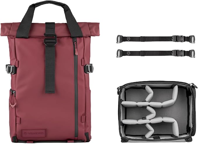 WANDRD PRVKE Rolltop 21L V4 Photography Bundle – Expandable Travel Camera Backpack with Essential Camera Cube and Laptop Sleeve