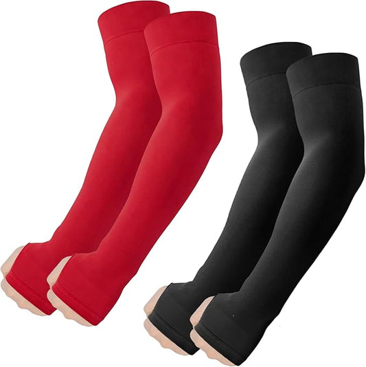ROXUN Arm Sleeves with Thumb Hole, Cooling UV Sun Protection Compression Tattoo Cover Up for Men/Women