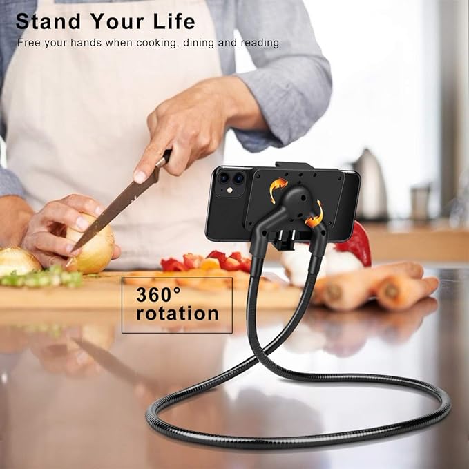 B-Land Cell Phone Holder, Tablet Holder iPad Stand Universal Phone Stand, Lazy Bracket, DIY Flexible Gooseneck Mounts with Multiple Function