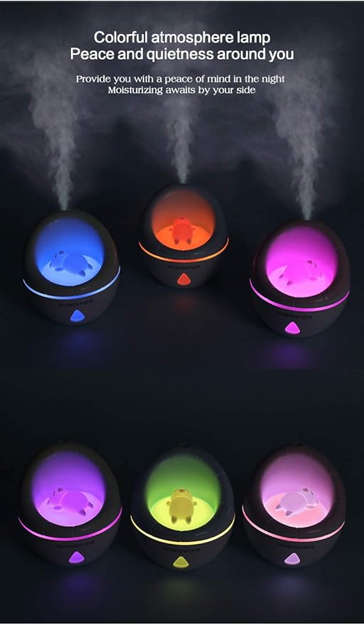 USB Small Sofa Humidifier, Mini Cool Humidifier 350ml Water Volume, One Touch Shut-Off for Home Office Bedroom (Pink)