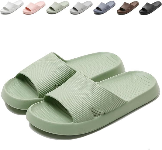 Anmerl Shower Shoes for Men and Women, Soft Lightweight Quick-Drying & Non-Slip House Slippers Slides for Bathroom, Pool, Beach, Indoor & Outdoor