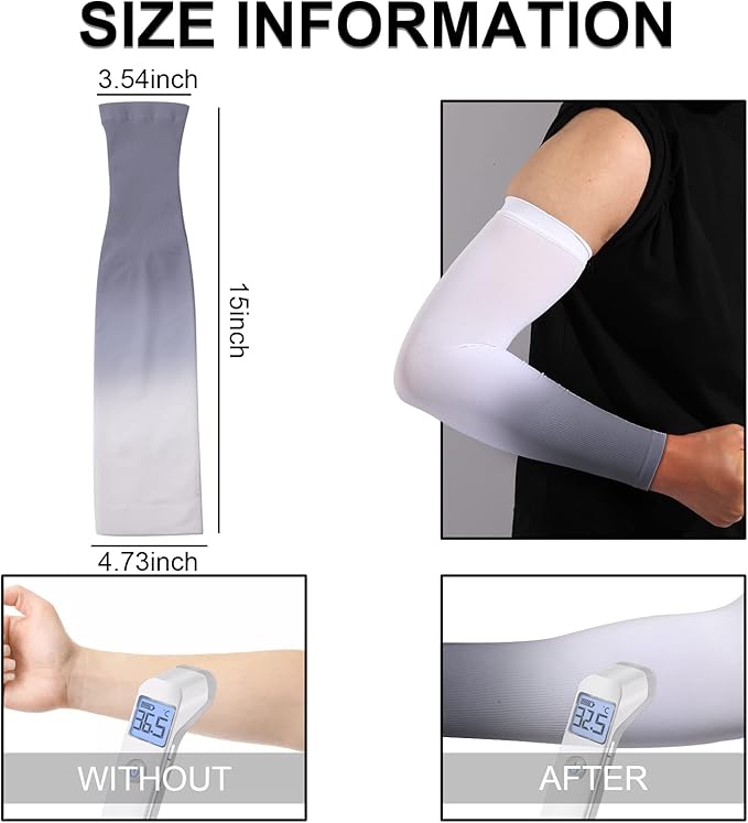 4-Pairs Arm Sleeves for Men and Women - Tattoo Cover Up - Cooling Sports Sleeve for Basketball Golf Football