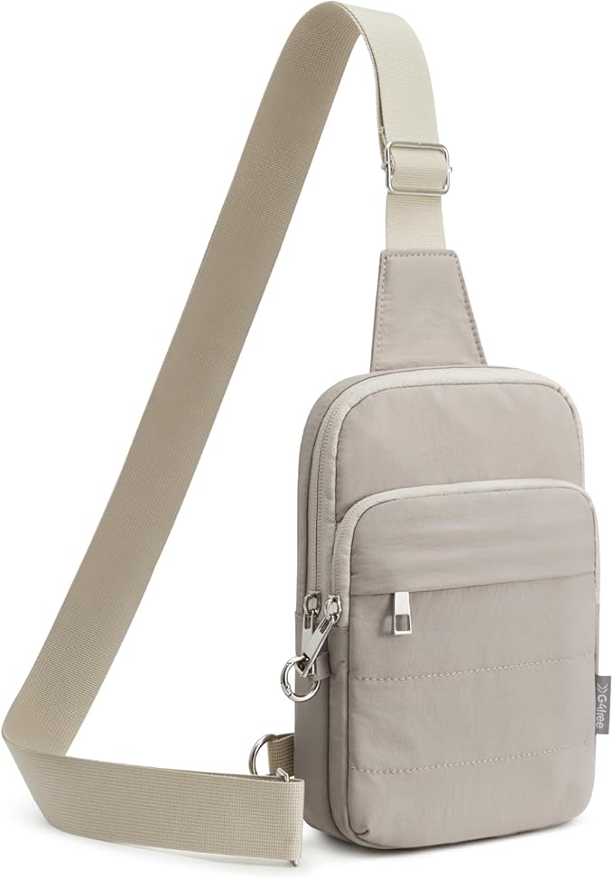 G4Free Small Sling Bag for Women, Anti Theft RFID Blocking Mini Crossbody Purse for Travel, Khaki